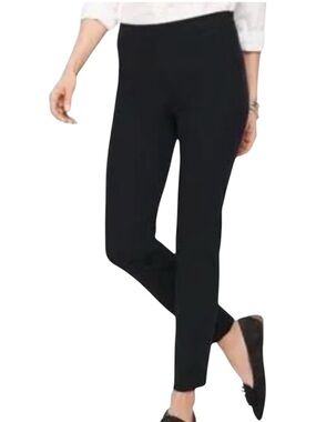 TALBOTS Velvet Side Zip Slim Pants in Classic Black Size 6P (PETITE) -- Holidays